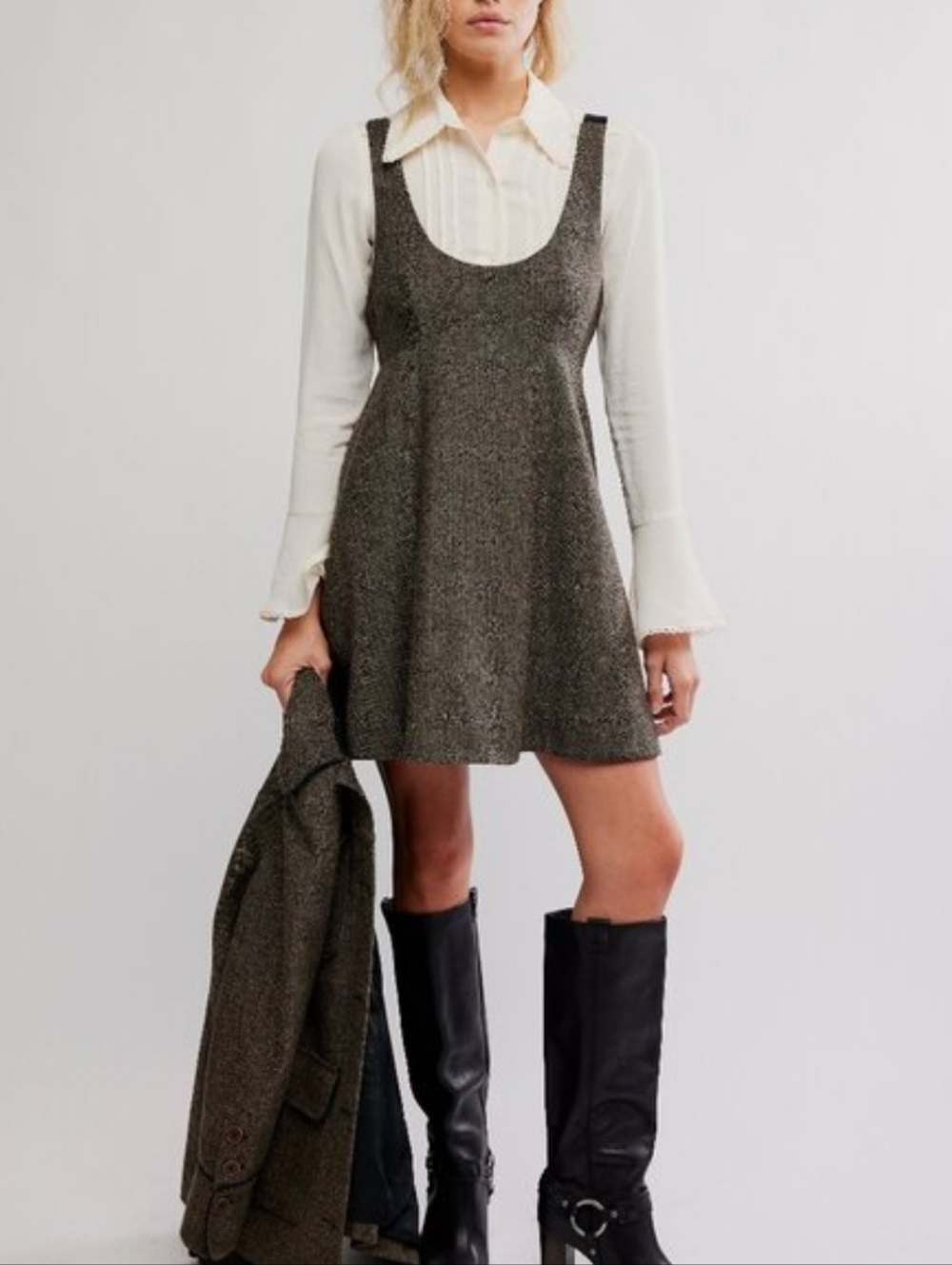 Free People Cyd sleeveless mini dress- espresso brown